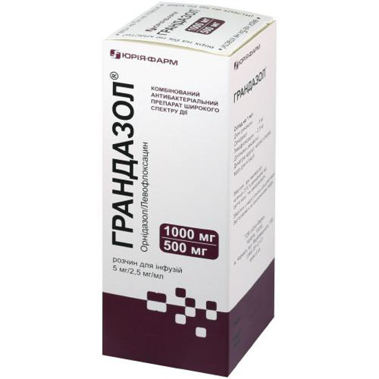 Грандазол раствор для инфузий 2.5 мг/5 мг 200 мл